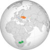 Location map for Ukraine and Zambia.