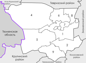 Большеуковский район на карте