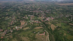 Air view of the village Bistrica