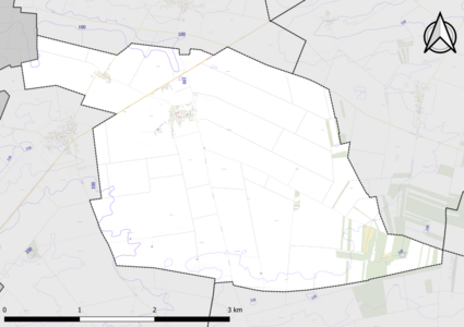 Carte montrant en couleurs le relief d'une commune