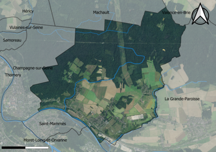 Carte orhophotogrammétrique de la commune.