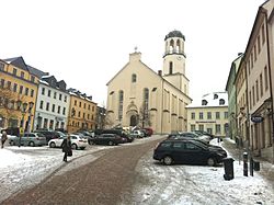 Church of Saint Lawrence in the center of Auerbach