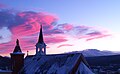 St. Anne Catholic Church in foreground