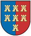 The historical coat of arms of the Transylvanian Saxons and of their seven seats