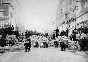 Barricade de la rue du Faubourg-Saint-Antoine (côté rue de Charonne)