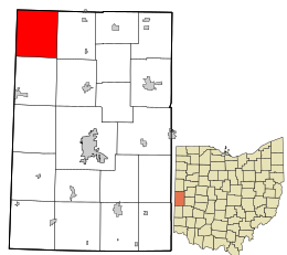 Location in Darke County and the state of Ohio