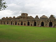 Gajashaala, or elephant's stable, was built by the Vijayanagar rulers for their war elephants.[268]