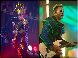 Luke Steele of Empire of the Sun performing at the Vivid Festival at Sydney Opera House in May 2013