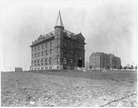 Theological Hall (later Bennett Hall). The building was demolished.[61]