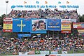 Tribuna de simpatizantes de Fernando Alonso en el Gran Premio de España de 2009