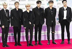 iKon in January 2019 From left to right: Song, DK, Jay, Chan, Bobby, Ju-ne