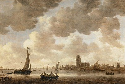 La Meuse à Dordrecht avec la Grote Kerk (1647) Musée du Louvre.