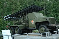 BM-13N Katyusha on a Lend-Lease Studebaker US6 truck, at the Museum of the Great Patriotic War, Moscow, Russia