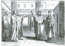 Depiction of the Martyrdom of Flavian by Dioscorus and Barsumas.