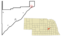 Location in Merrick County and the state of Nebraska