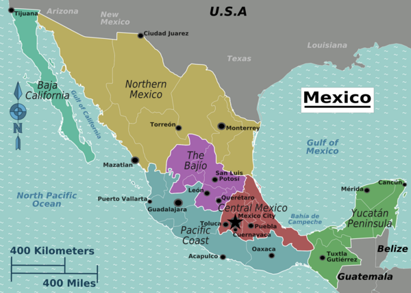 Mexico_regions_map