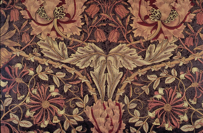 Honeysuckle fabric, designed by Morris 1876