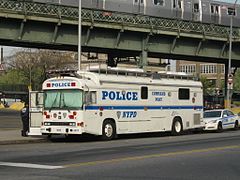 NYPD Command Post bus (Blue Bird A3RE)