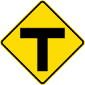 T-intersection sign