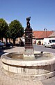 La fontaine devant la mairie.