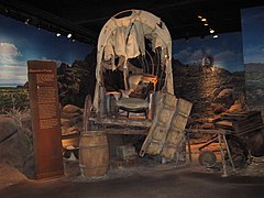 Wagon showing the size and contents of the typical Conestoga wagon on the Oregon Trail