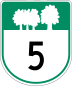 Route 5 marker