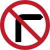 No right turn