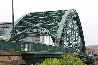 Looking south along the Wearmouth Bridge.