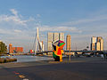 Rotterdam, sculpture near the bridge (de Erasmusbrug)