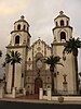 A photograph of a Mexican baroque cathedral