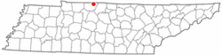 Location of Orlinda, Tennessee