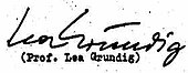 signature de Lea Grundig