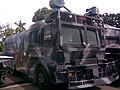 Water cannon vehicle of police of Panama, colloquially named Pitufo ("Smurf").