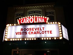 Welcome-Sign for President Roosevelt