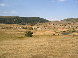 Panoramic view of Crvsko, Serbia.