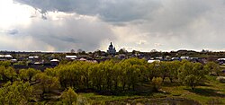 View of the village from Shmankivtsi Castle