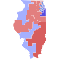 2018 Illinois gubernatorial election results map by Congressional District