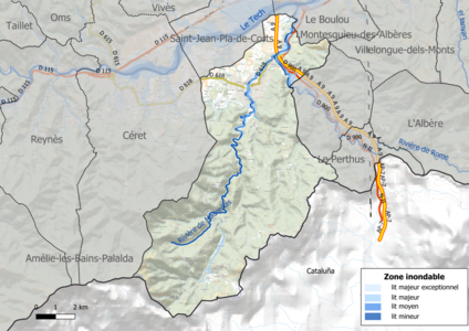 Carte des zones inondables.