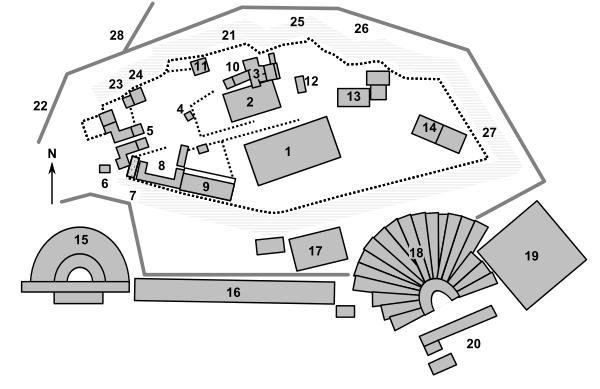 Site plan of the Acropolis at Athens