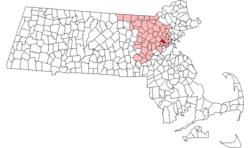 Location in Massachusetts