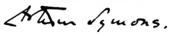 signature d'Arthur Symons