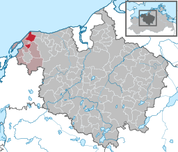 Läget för kommunen Bastorf i Landkreis Rostock