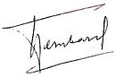 Firma di Bernhard van Lippe-Biesterfeld