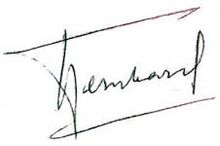 Signature de Bernhard zur Lippe-Biesterfeld Bernard de Lippe-Biesterfeld