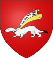 Blason de la ville de Vannes : de gueules à l'hermine passante d'argent, colletée et bouclée d'argent, cravatée d'hermine doublée d'or.