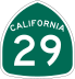 State Route 29 marker