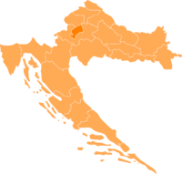 Map of Croatia (Zagreb)