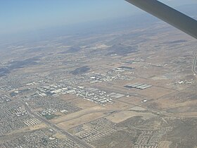 L'aéroport vu du ciel.