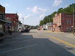 Downtown East Dubuque, along Sinsinawa Avenue