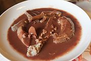 Goose in blood sauce at a restaurant in Willmersreuth